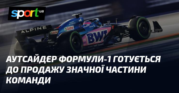 Аутсайдер Формули-1 планує продати значну частину своєї команди.